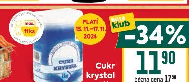 Cukr krystal Cukrovar Vrbátky