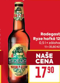 Pivo světlý ležák 12° Ryze hořká Radegast