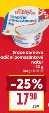 Tradiční pomazánkové Srdce Domova