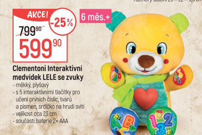 Interaktivní medvídek Clementoni
