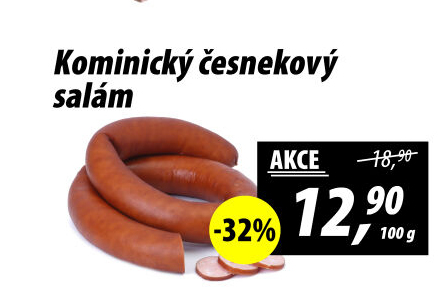 Salám kominický česnekový točený