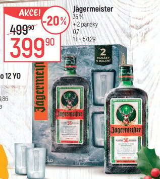 Bylinný likér Jägermeister - dárkové balení