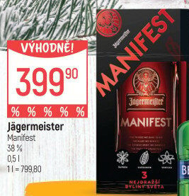 Bylinný likér Manifest Jägermeister