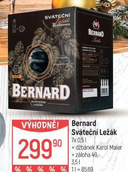 Pivo světlý ležák 12° SvátečníBernard - dárková sada