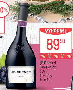 Víno Merlot J.P. Chenet