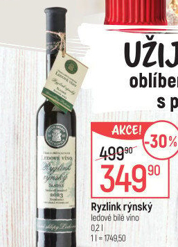 Víno Ryzlink rýnský Vinné sklepy Lechovice - ledové