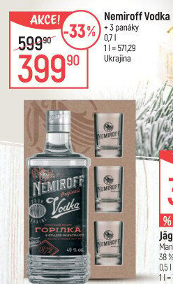 Vodka Nemiroff - dárkové balení