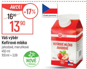 Kefírové mléko ochucené Váš výběr