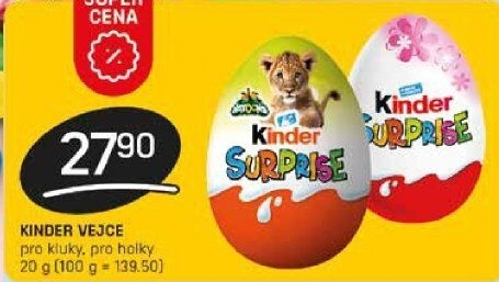 Čokoládové vajíčko s překvapením Kinder Surprise