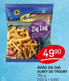 Hranolky vlnky mražené Zig Zag Aviko