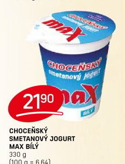 Jogurt smetanový max bílý Choceňský