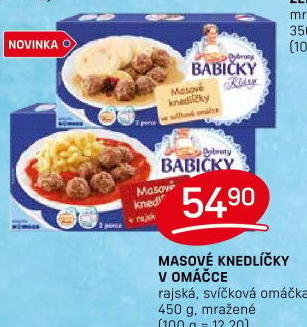 Knedlíčky masové v rajské omáčce mražené Dobroty babičky Kláry