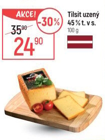Sýr Tilsit uzený 45% Smiltene