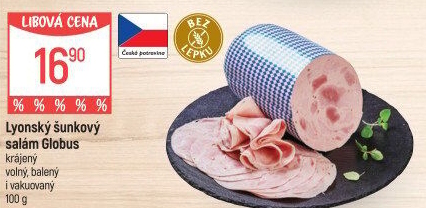 Salám lyonský šunkový Globus