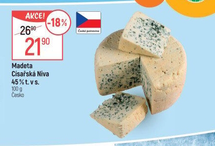 Sýr Niva Císařská 45 % Madeta