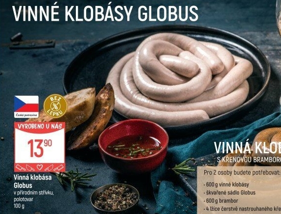 Vinná klobása Globus