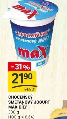 Jogurt smetanový max bílý Choceňský