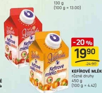 Kefírové mléko ochucené Mlékárna Valašské Meziříčí