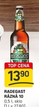 Pivo světlé výčepní Rázná 10° Radegast