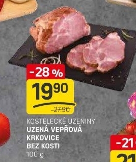 Vepřová krkovice uzená bez kosti Kostelecké uzeniny