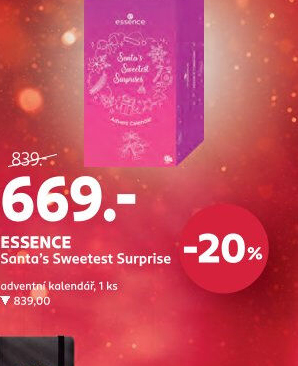 Adventní kalendář s kosmetikou Essence