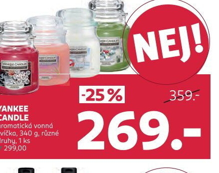 Svíčky ve skle vonné Yankee Candle
