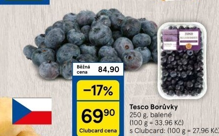 Borůvky Tesco