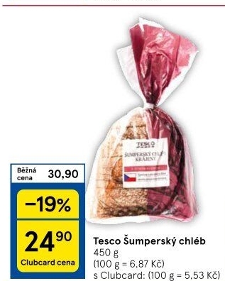 Chléb Šumperský Tesco