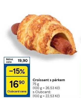 Croissant s párkem