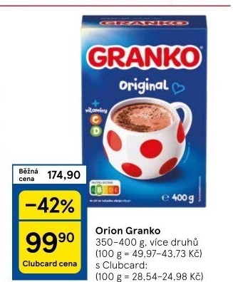 Instantní kakao Granko Orion