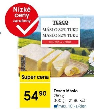 Máslo Tesco