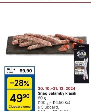 Salámky klasik Snaq Kostelecké uzeniny