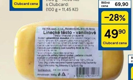 Těsto linecké Šetra
