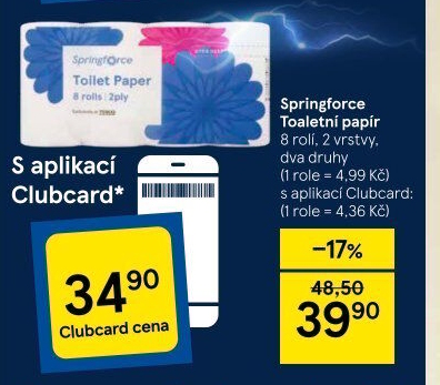 Toaletní papír 2vrstvý Springforce