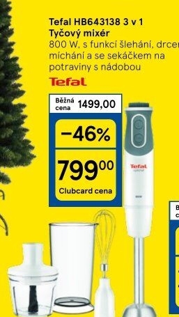 Tyčový mixér Tefal Optichef 3v1 HB643138