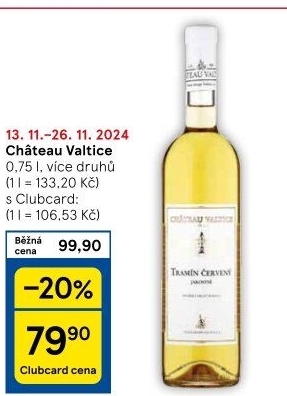 Vína Chateau Valtice