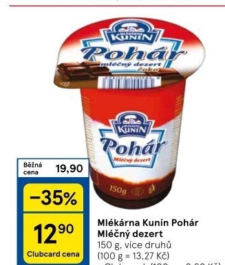Mléčný Pohár Mlékárna Kunín