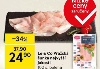 Šunka pražská nejvyšší jakosti LE&amp