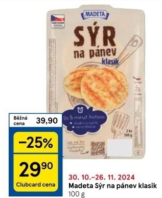 Sýr na pánev Madeta