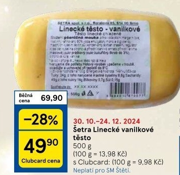 Těsto linecké Šetra