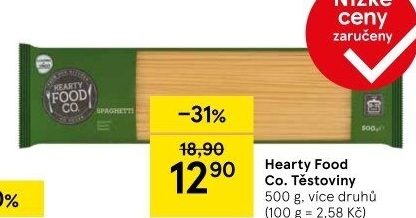 Těstoviny Hearty Food Co Tesco