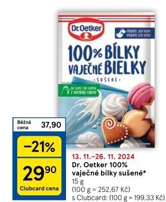 Vaječné bílky sušené Dr. Oetker