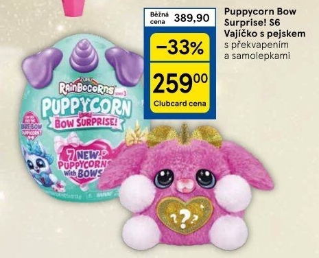 Vajíčko s pejskem Puppycorn Bow Surprise! Zuru