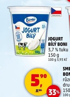 Bílý jogurt Boni