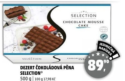 Dezert čokoládová pěna Selection