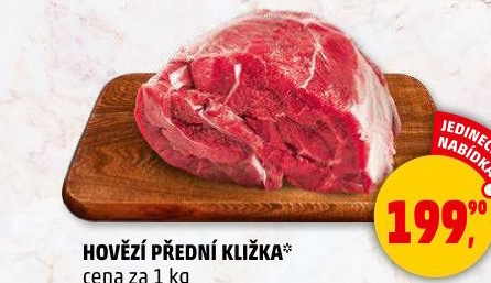 Hovězí přední bez kosti - kližka