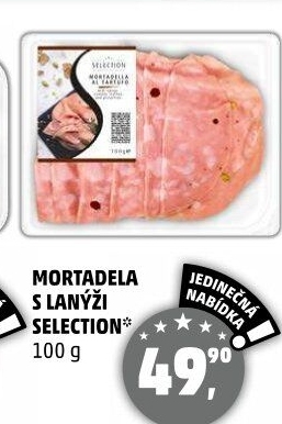 Salám Mortadella s lanýži Selection