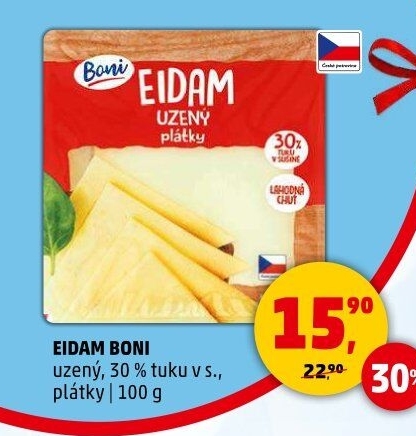 Sýr Eidam uzený 30% Boni