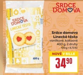 Těsto linecké Srdce domova
