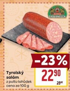 Tyrolský salám Uzenářství Chovaneček
